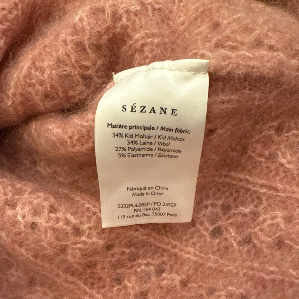 Sezane  Sweater Jake Jumper Medium Rosewood - XL pink - Picture 6 of 10